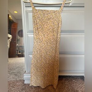 Yellow floral sun dress - old Navy